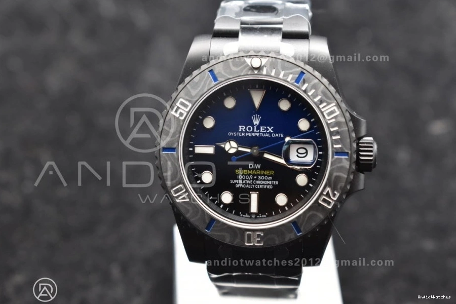 1:1 Submariner Dial DLC Bracelet VS VSF DLC DIW Blue Black Lightweight on Best 1157 Edition Sandblasted 0727